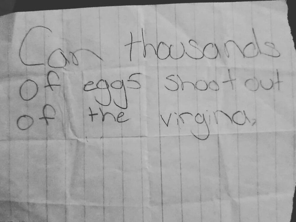 Sex education question on paper: Can thousands of eggs shoot out of the vagina?