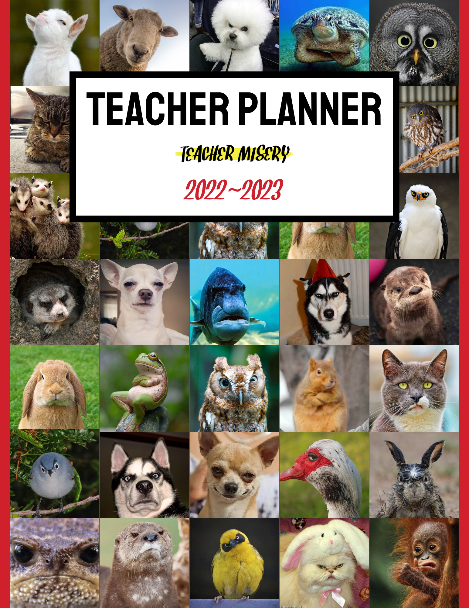 Teacher Misery teacher planner 2022-2023.