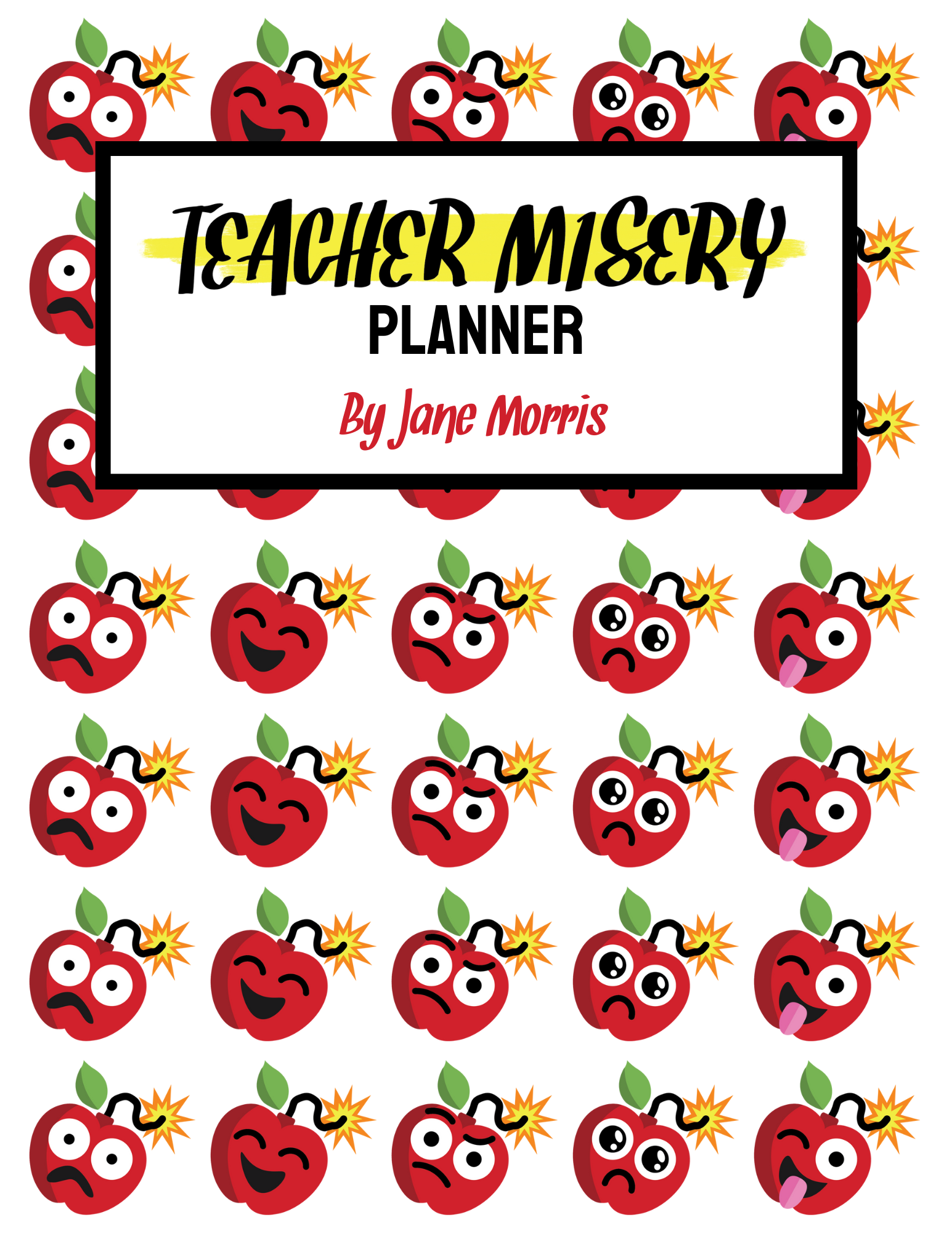 Teacher Misery teacher planner cover.